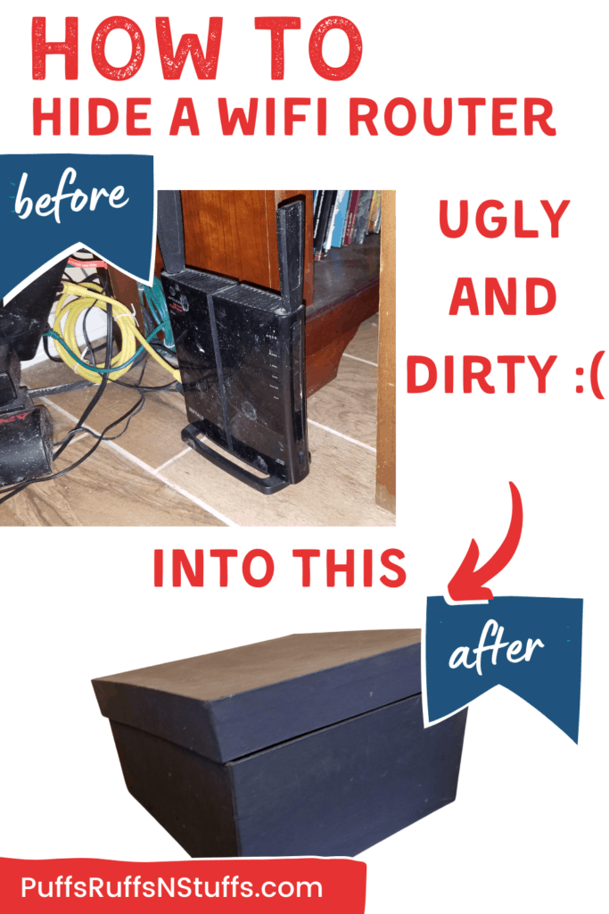 How to HIDE a WIFI router. Ugly and dirty :( into this! #HomeDecor #Diy hide wireless router, how to hide wireless router, hiding router, hiding a router, how to hide a router